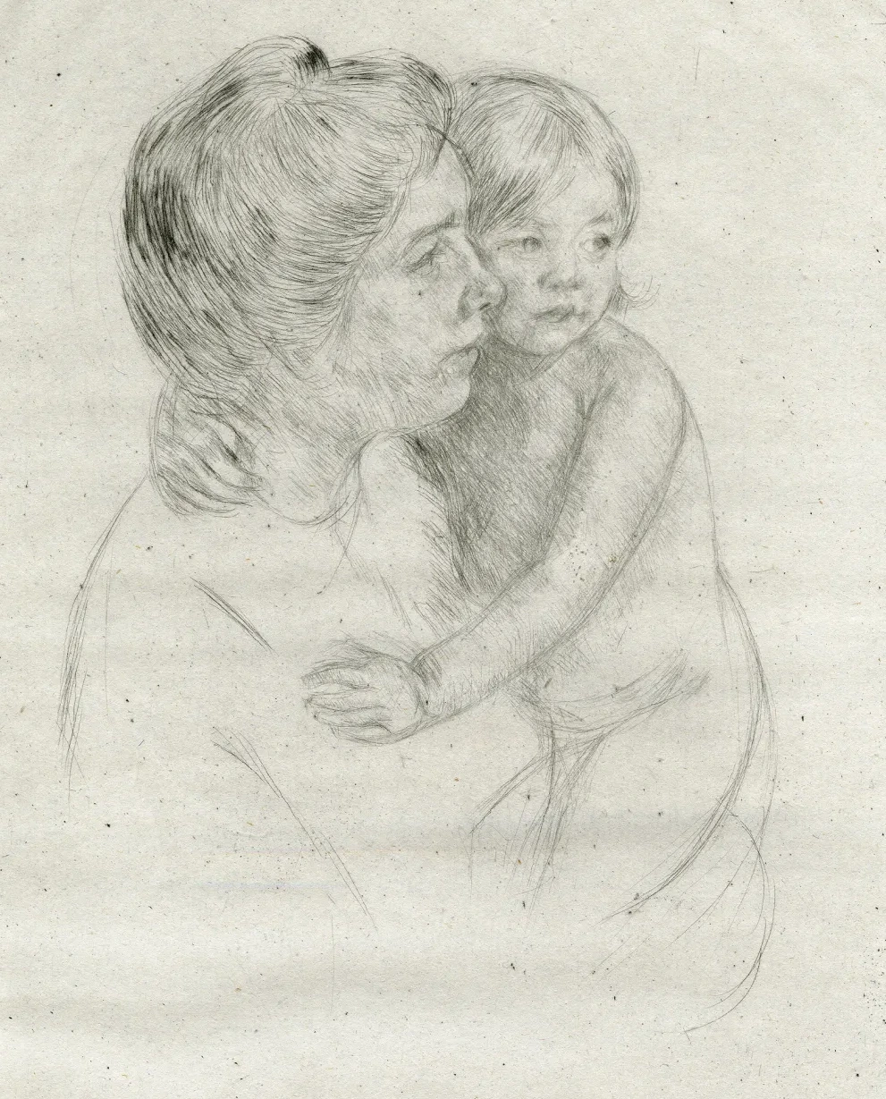 Denise Holding Her Child, Mary Cassatt