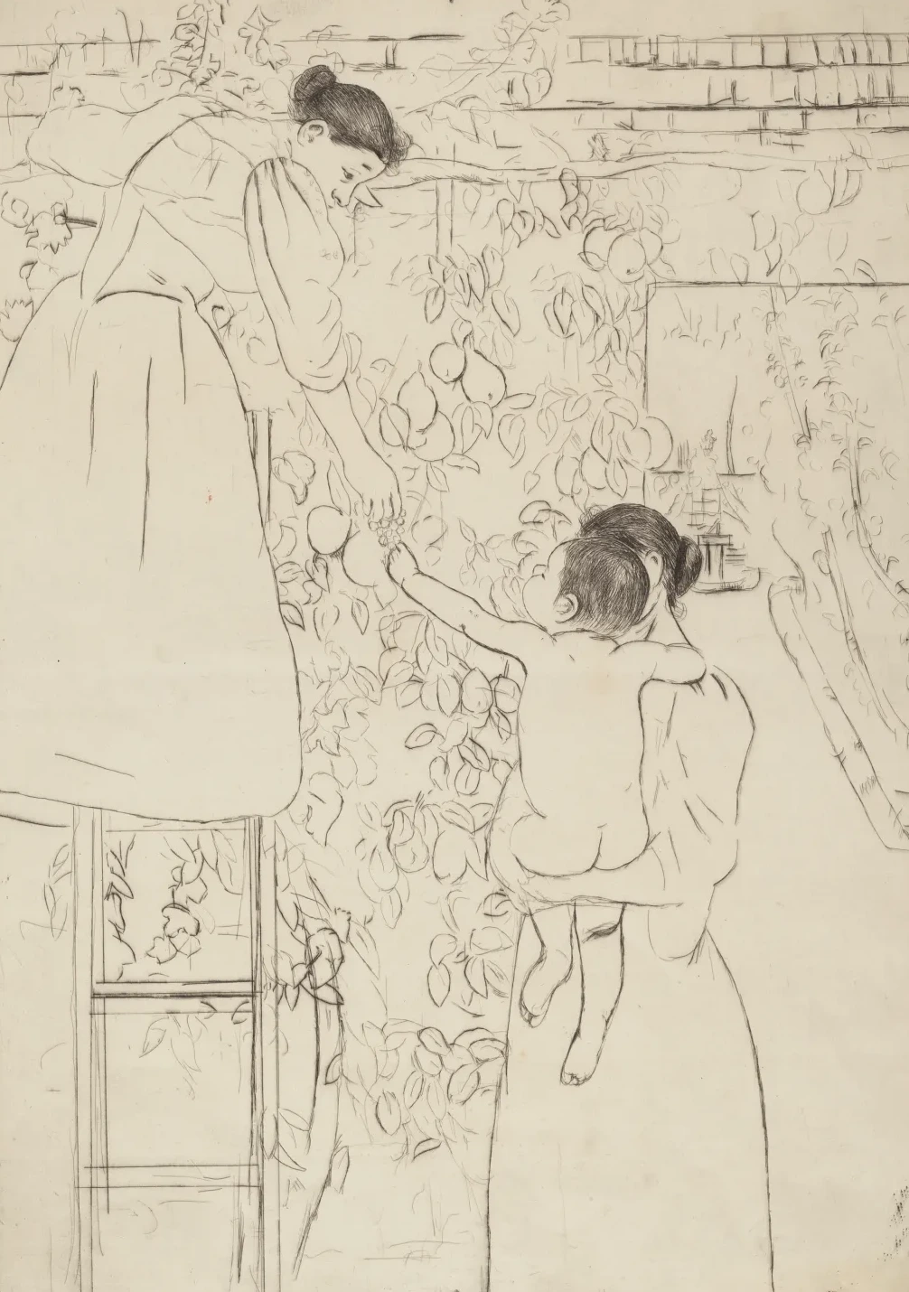 Gathering Fruit, Mary Cassatt