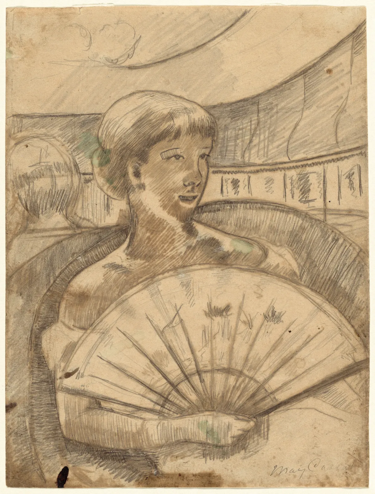 In the Opera Box (No. 3) [recto], Mary Cassatt