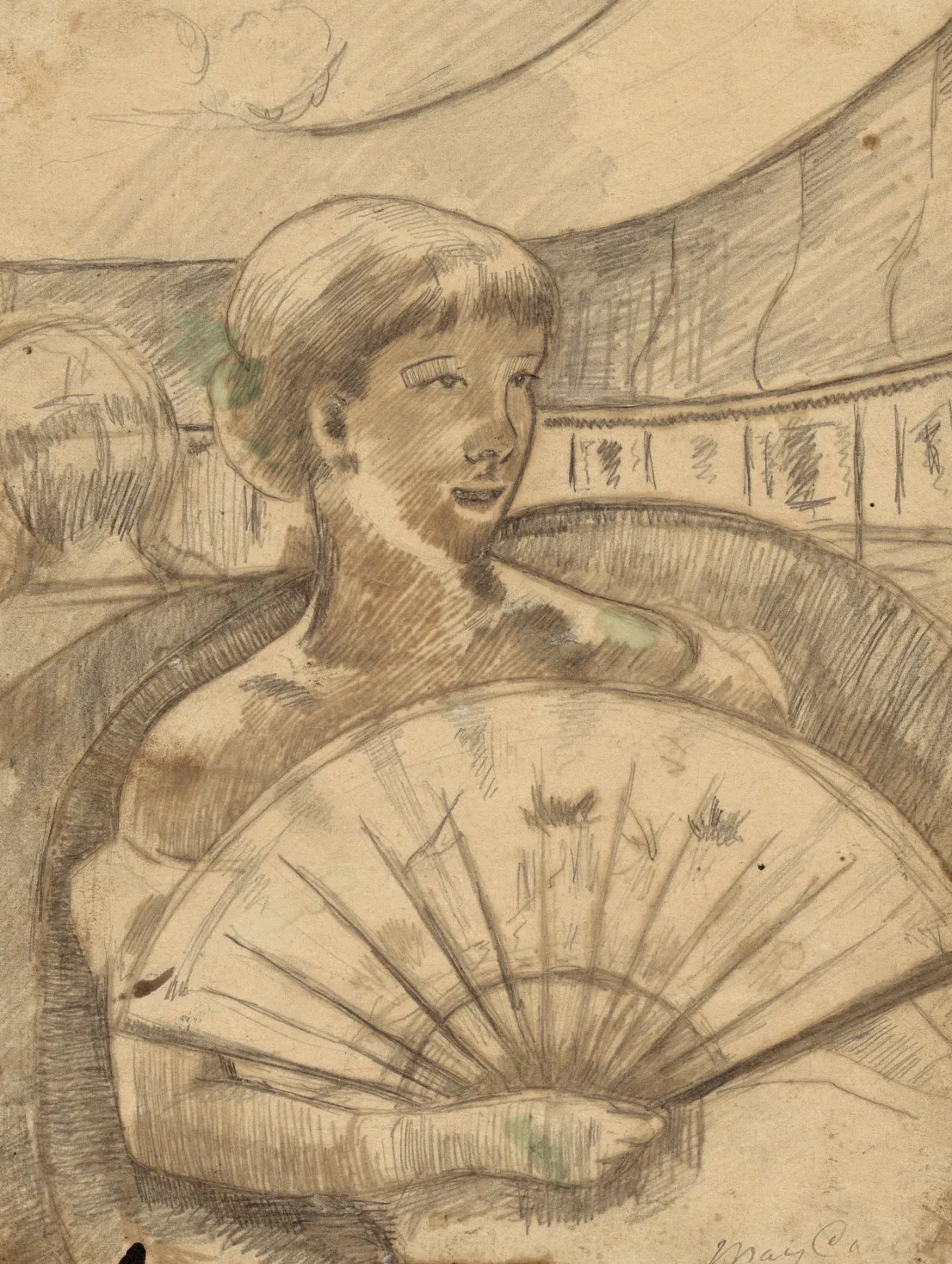 In the Opera Box (No. 3) [recto], Mary Cassatt