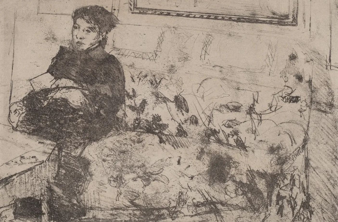 Interior: On the Sofa, Mary Cassatt