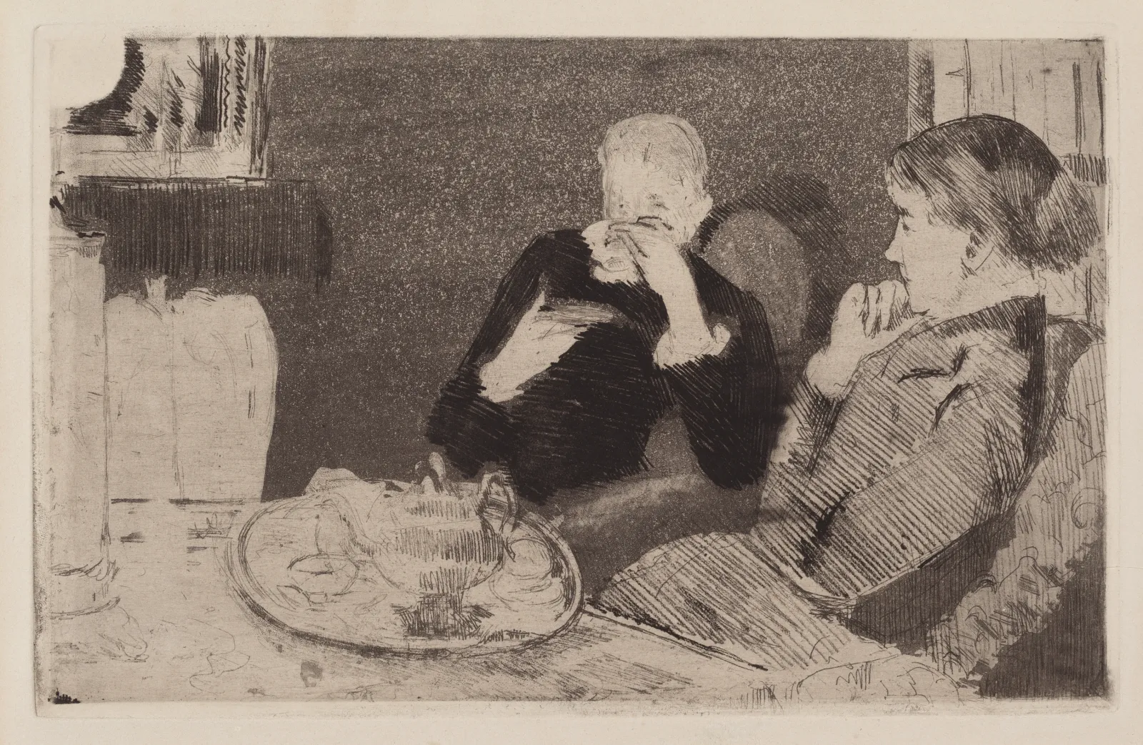 Lydia and Her Mother at Tea, Mary Cassatt