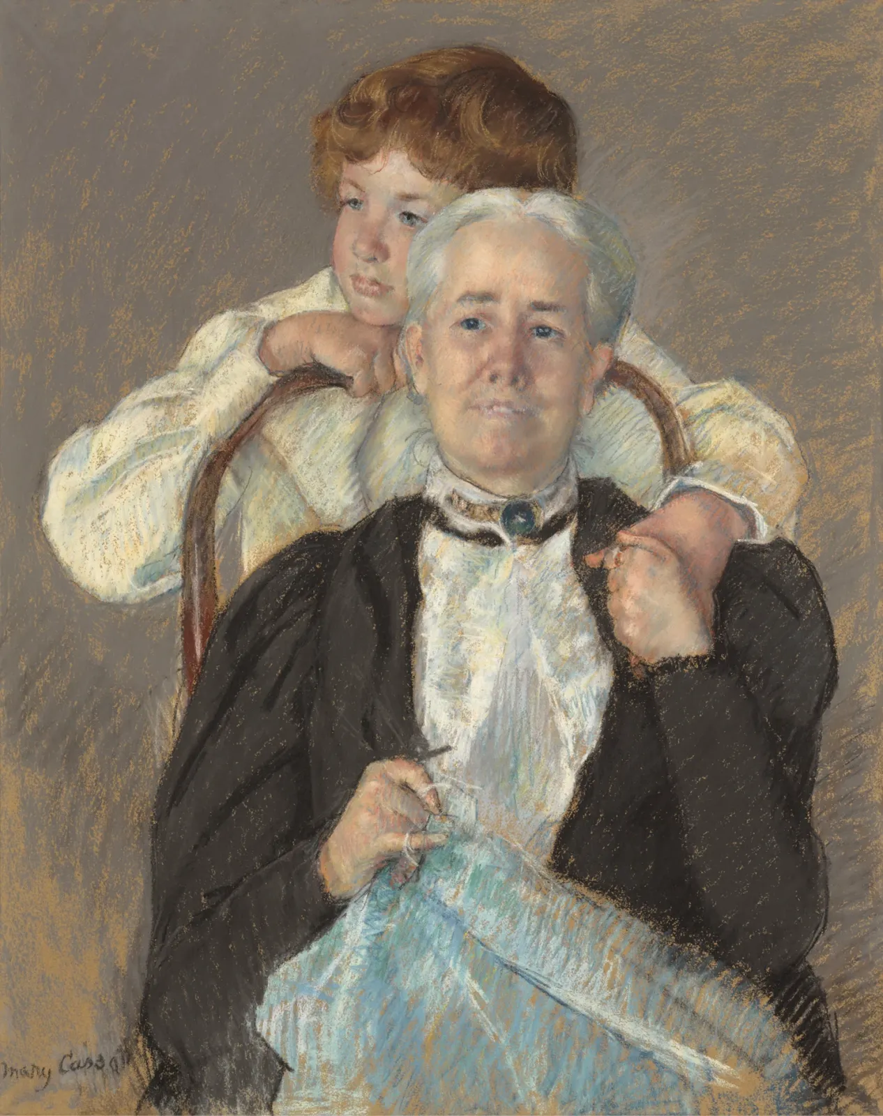 Portrait of Mrs. Cyrus J. Lawrence with her Grandson R. Lawrence Oakley, Mary Cassatt