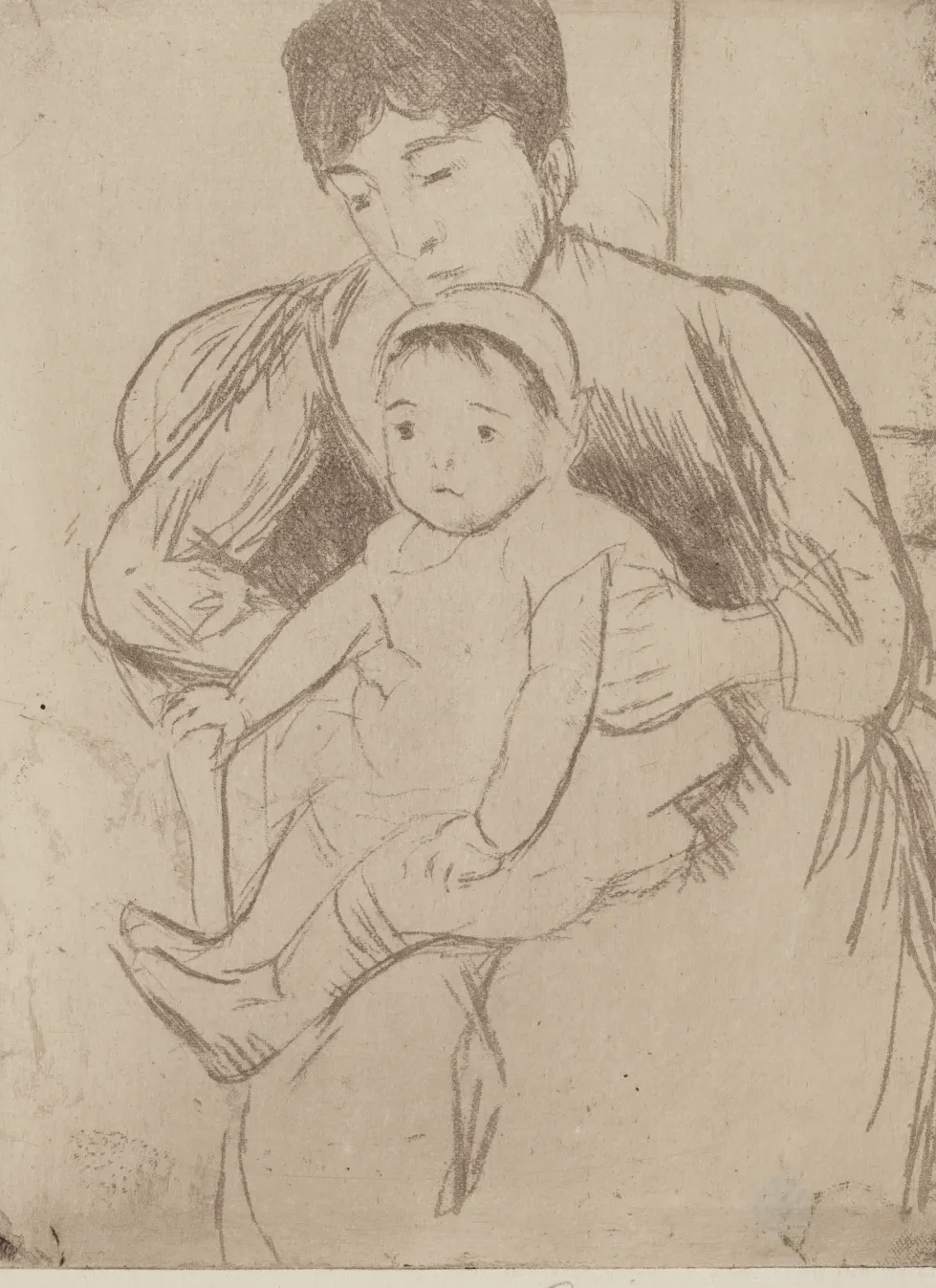 Preparing Bill for an Outing, Mary Cassatt