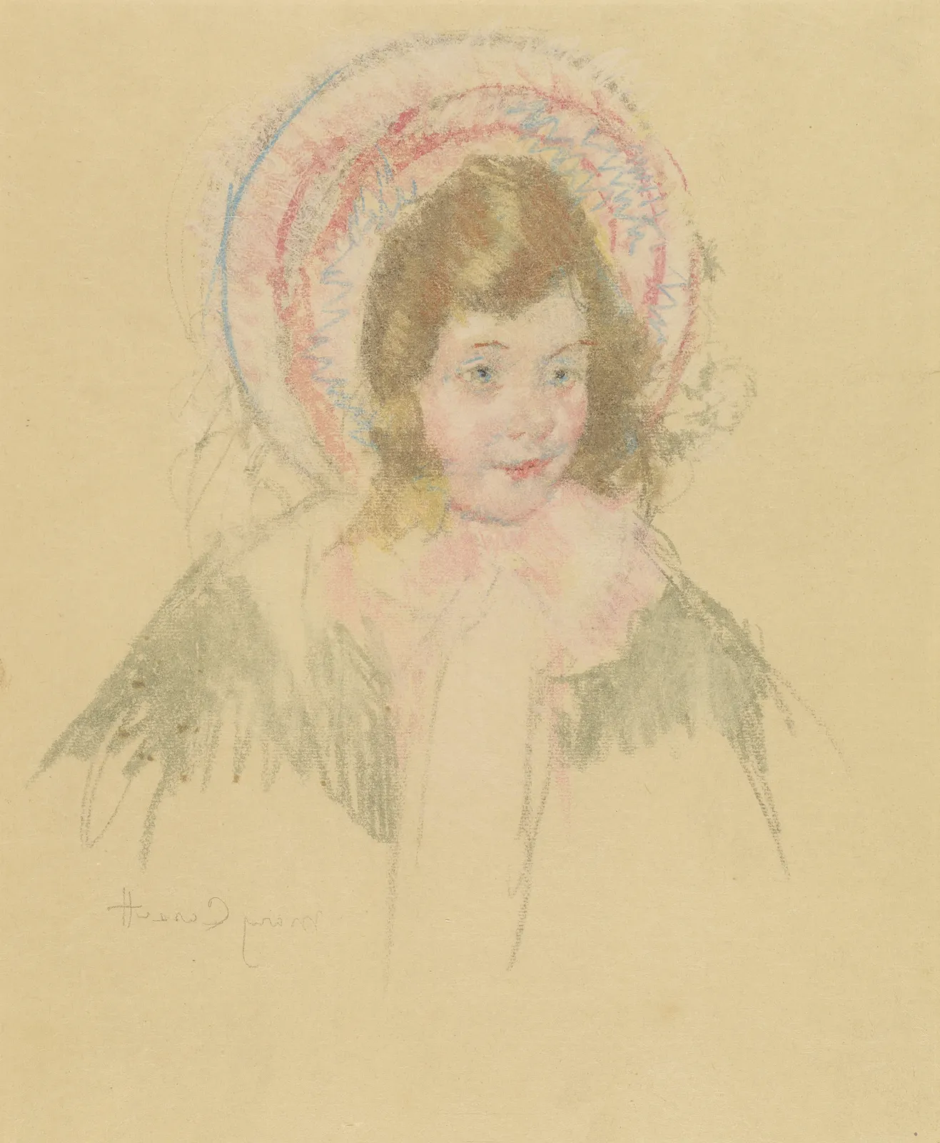 Sara Wearing a Bonnet and Coat, Mary Cassatt