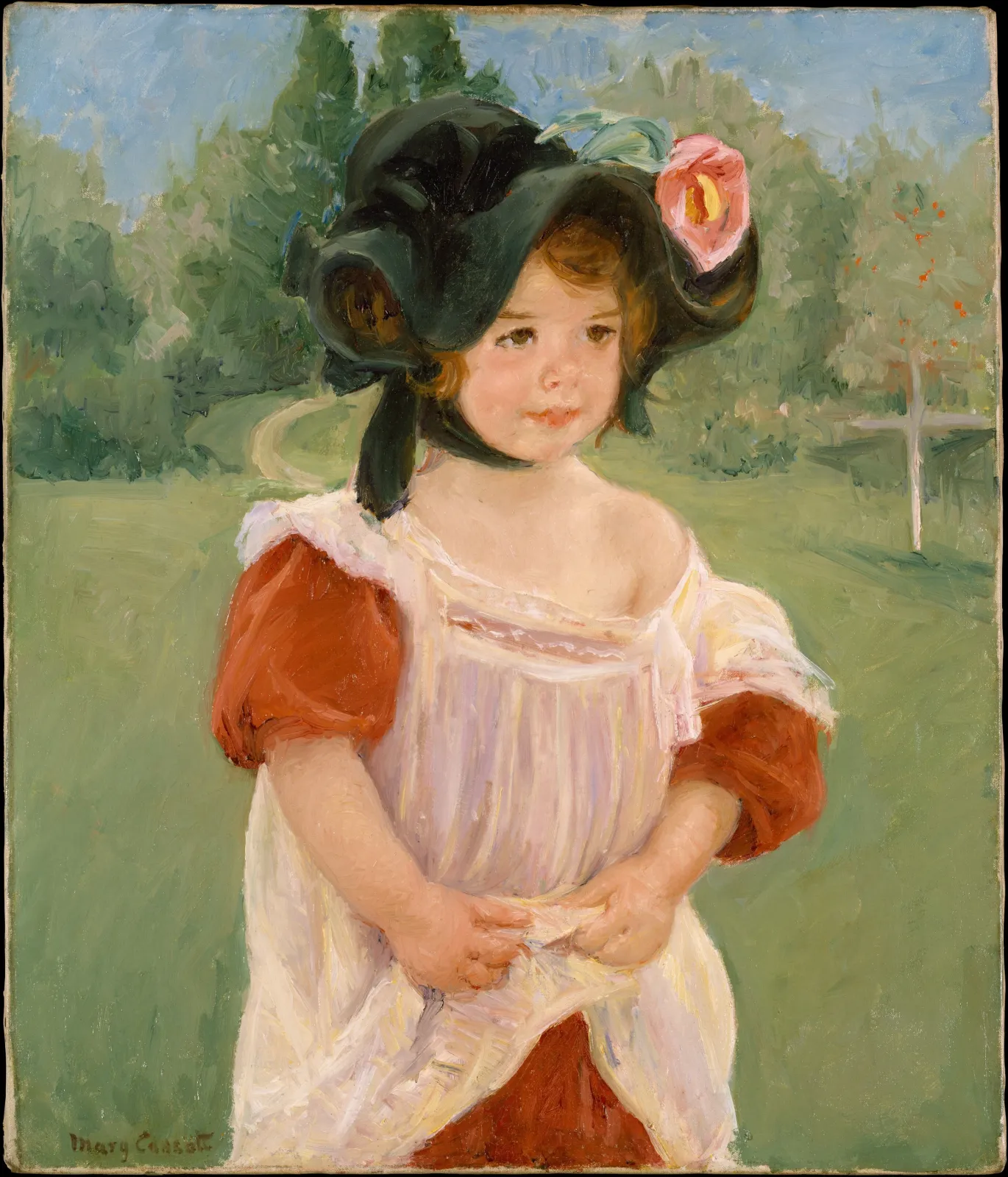 Spring: Margot Standing in a Garden (Fillette dans un jardin), Mary Cassatt