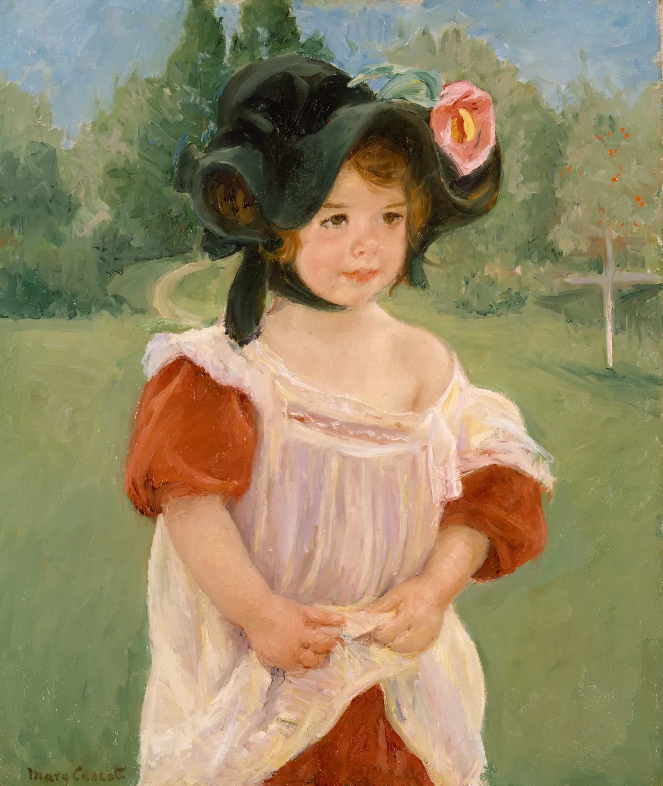 Spring: Margot Standing in a Garden (Fillette dans un jardin), Mary Cassatt
