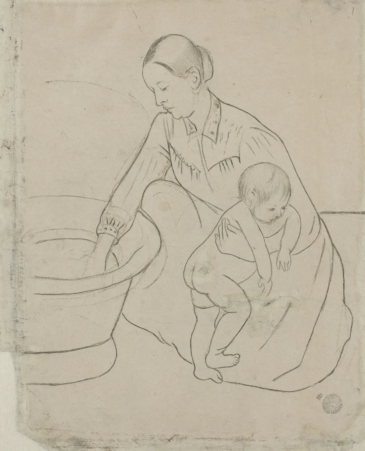 The Bath [verso], Mary Cassatt