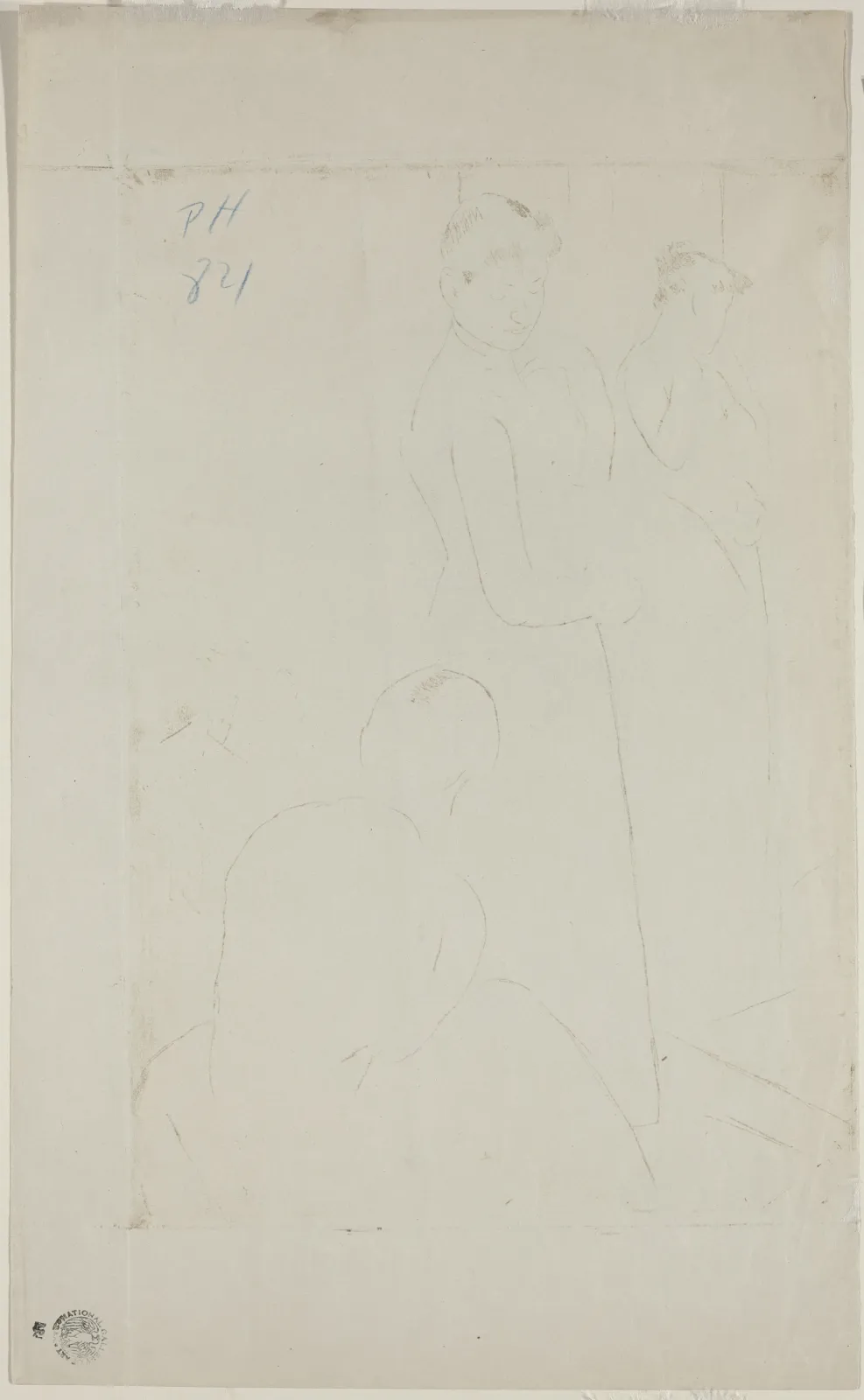 The Fitting [verso], Mary Cassatt