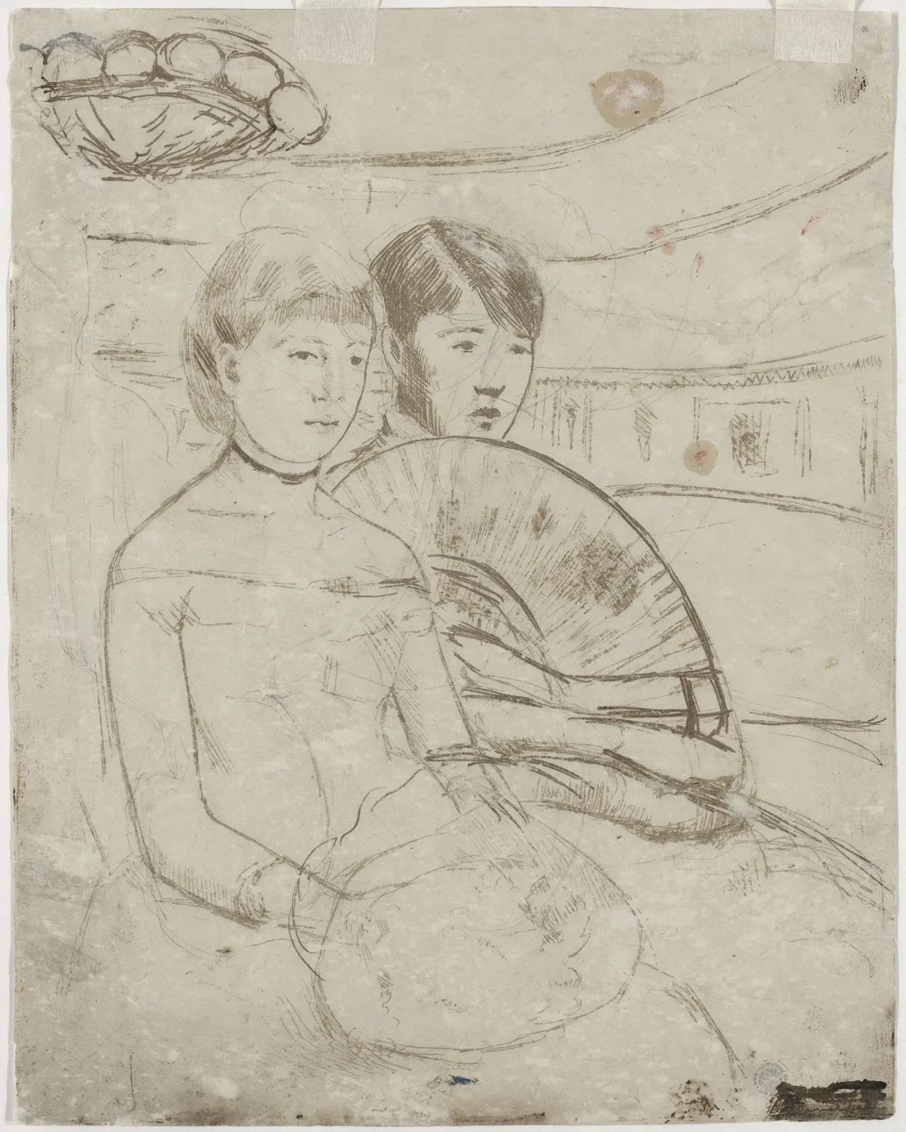 The Loge [verso], Mary Cassatt