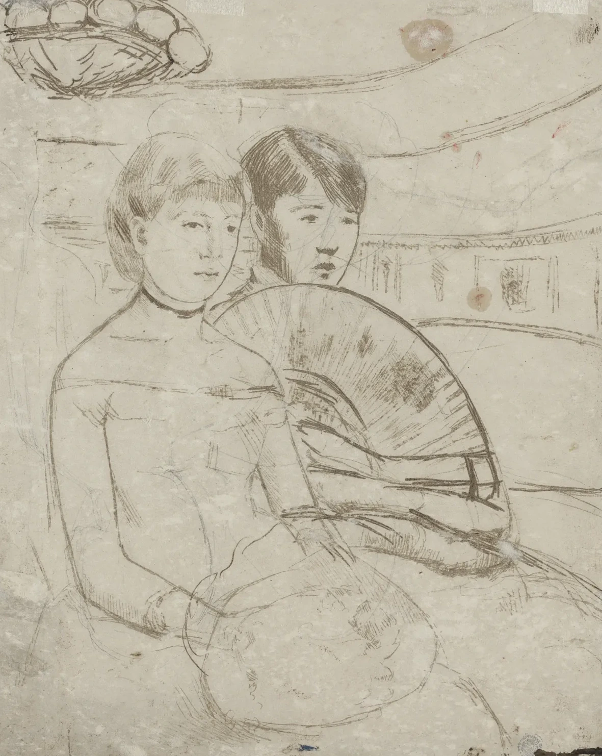 The Loge [verso], Mary Cassatt