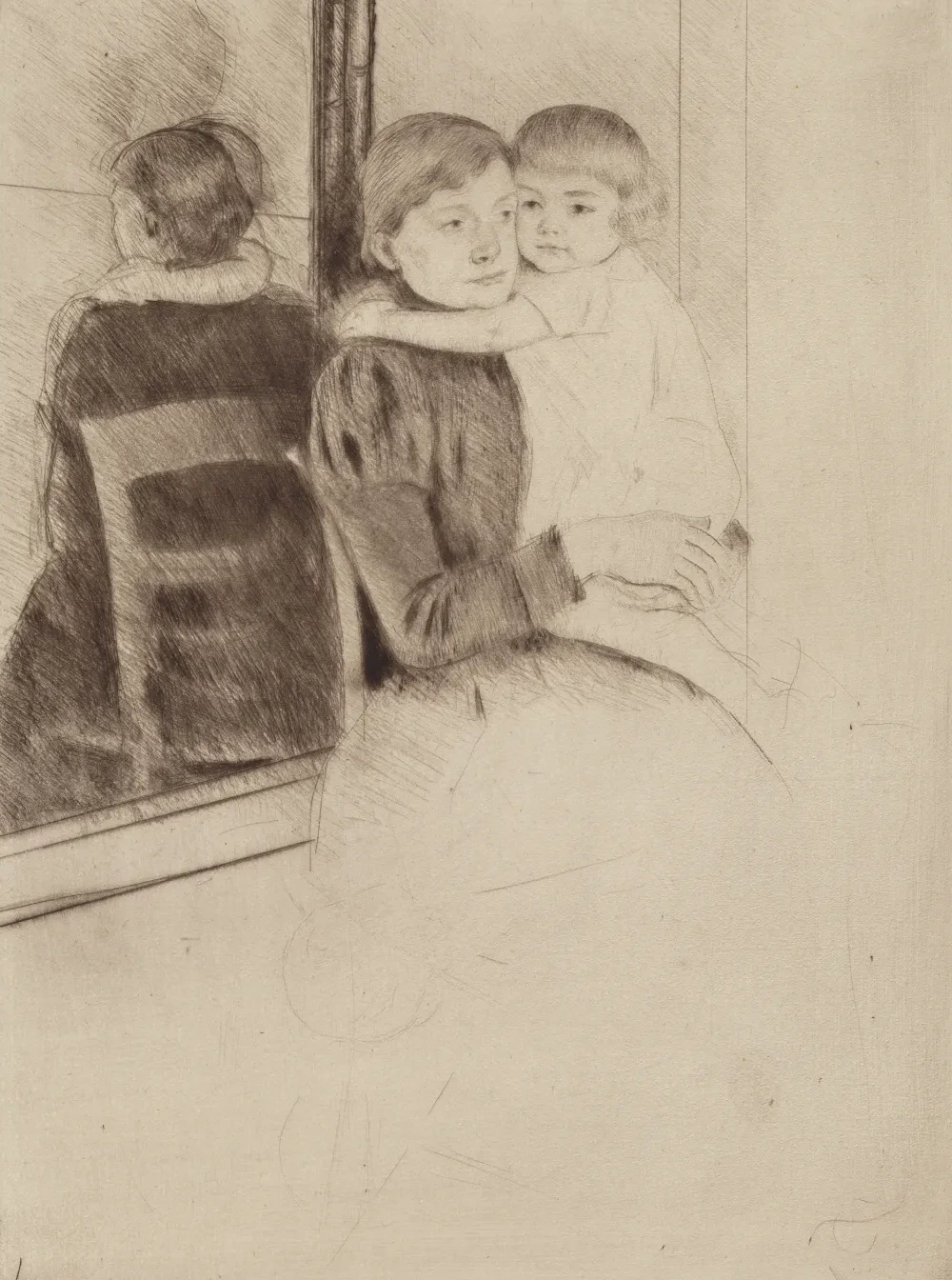 The Mirror, Mary Cassatt