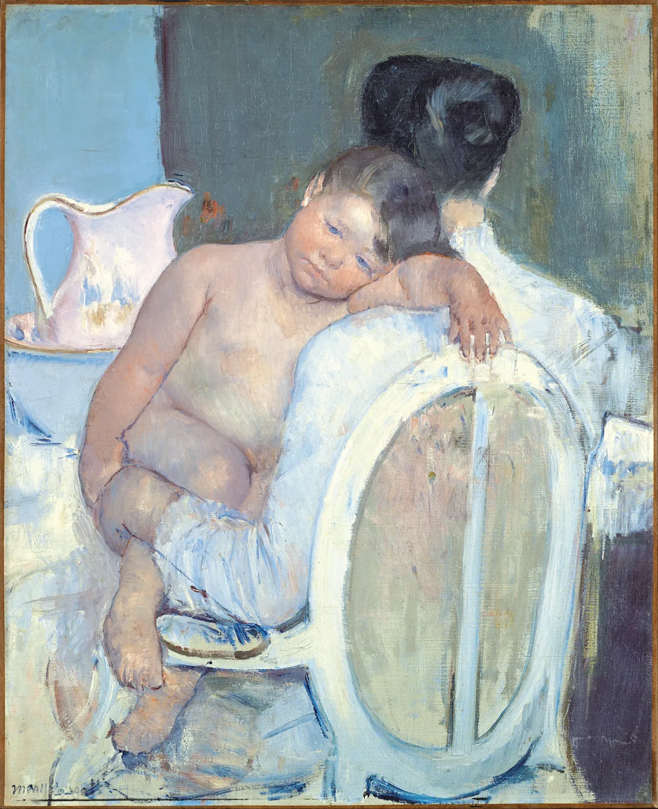 Woman Sitting with a Child in Her Arms, Mary Cassatt