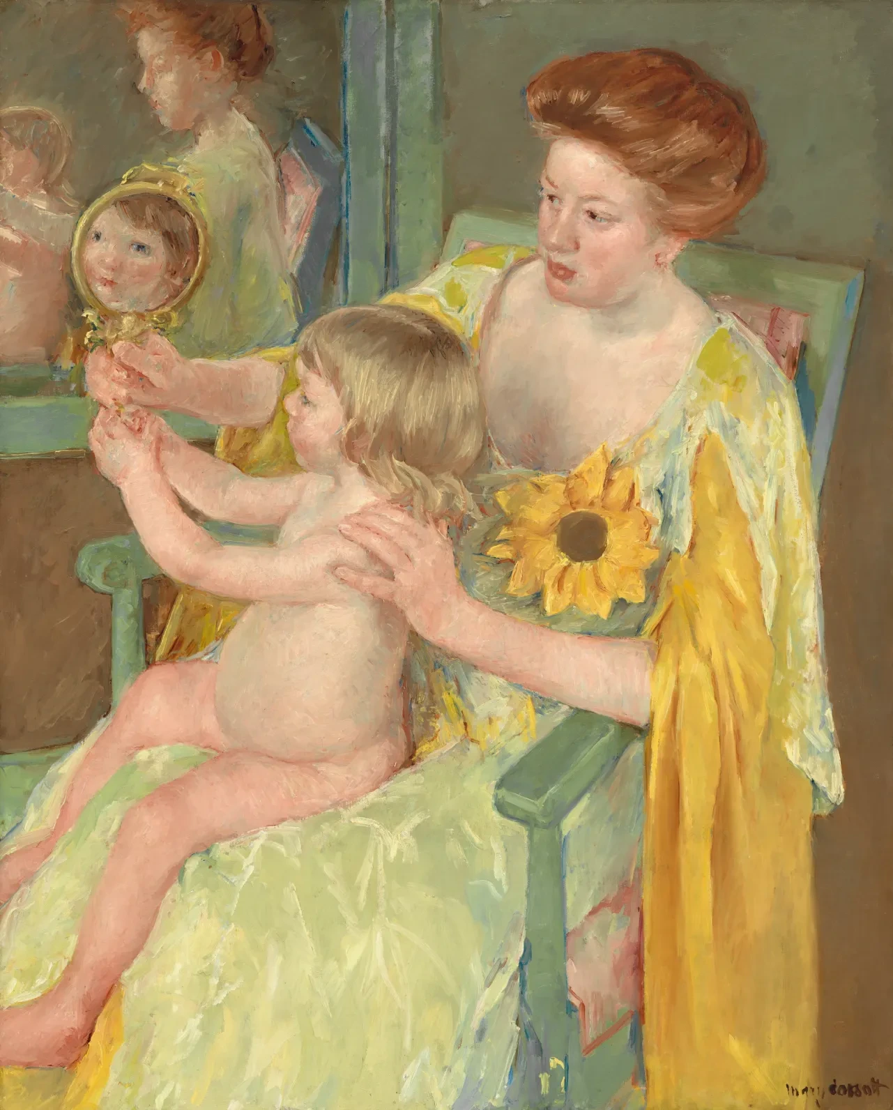 Woman with a Sunflower, Mary Cassatt