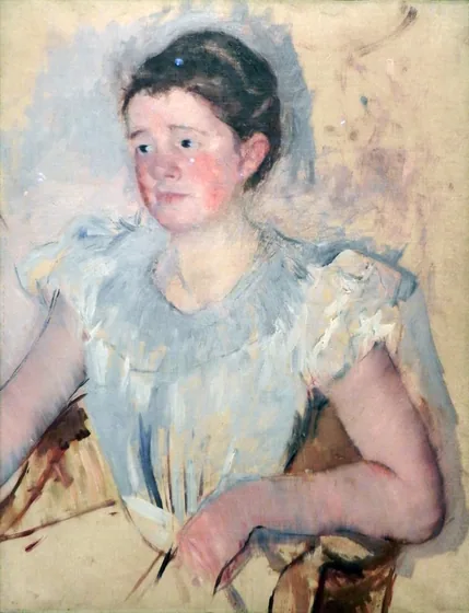 Buste de femme en corsage blanc