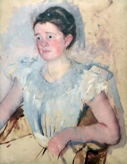 Buste de femme en corsage blanc