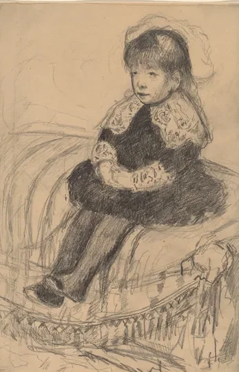 Child Seated on a Sofa