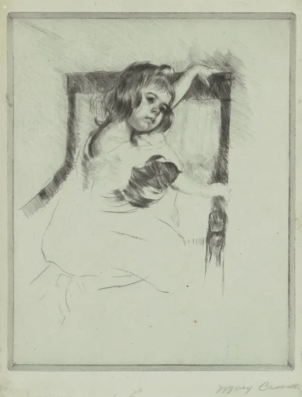Kneeling in an Armchair