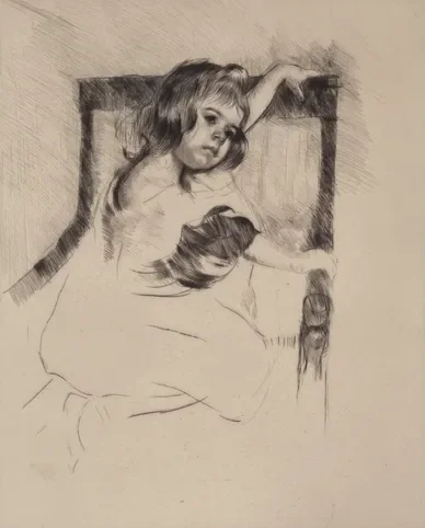Kneeling in an Armchair