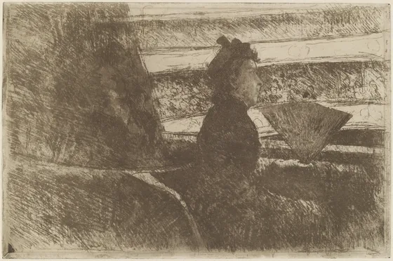 Lady in Black, in a Loge, Facing Right