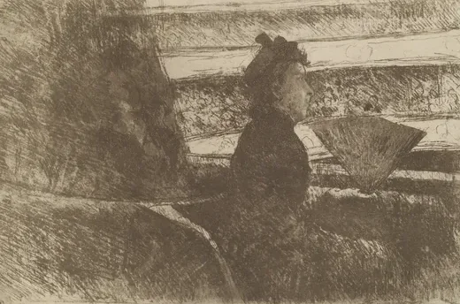 Lady in Black, in a Loge, Facing Right