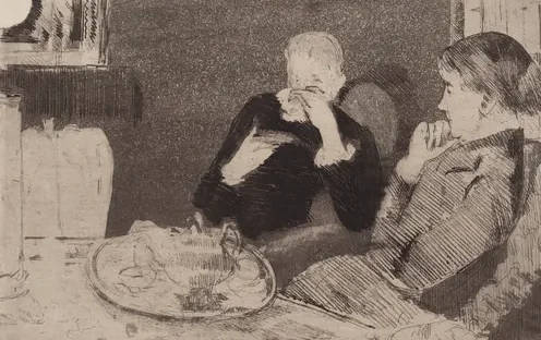 Lydia and Her Mother at Tea