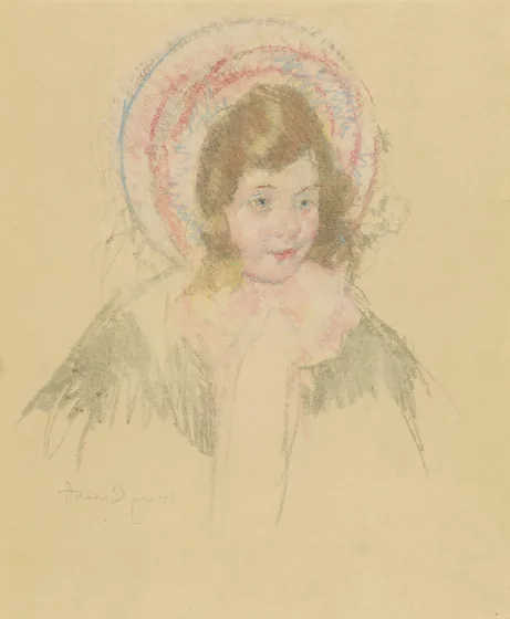 Sara Wearing a Bonnet and Coat