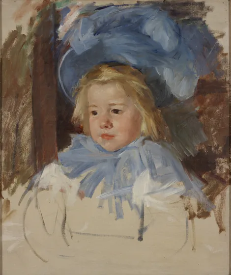 Simone in a Blue Bonnet