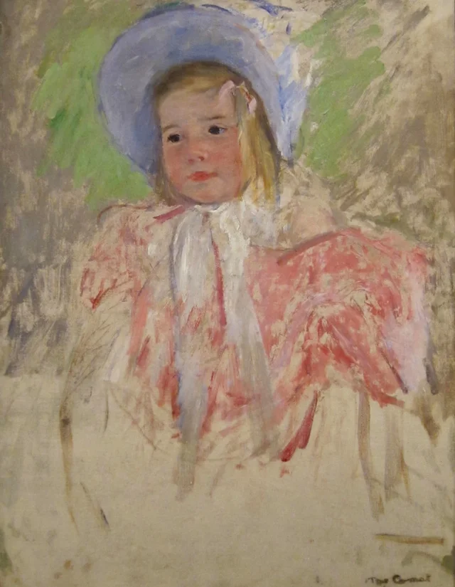 Simone con gorro azul (n.º 1), Mary Cassatt