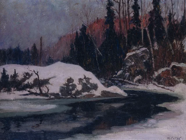 Al atardecer en el río Cachée