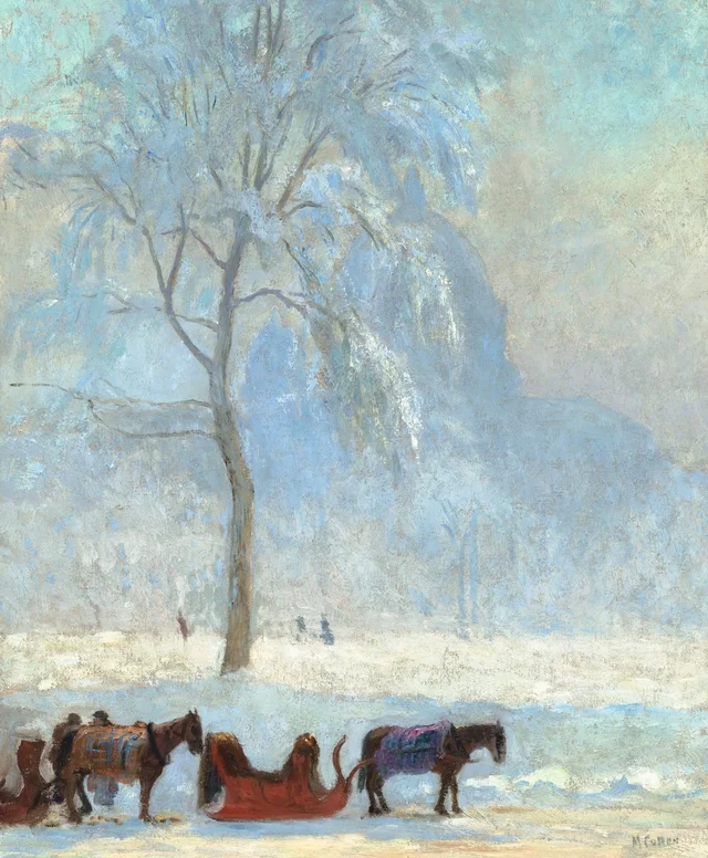 A Praça Dominion sob a neve, Montreal, Maurice Cullen