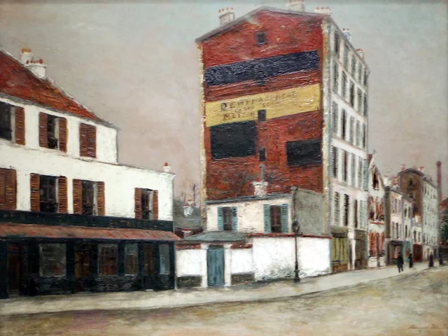 Le Mur rouge, boulevard de la Chapelle, Maurice Utrillo