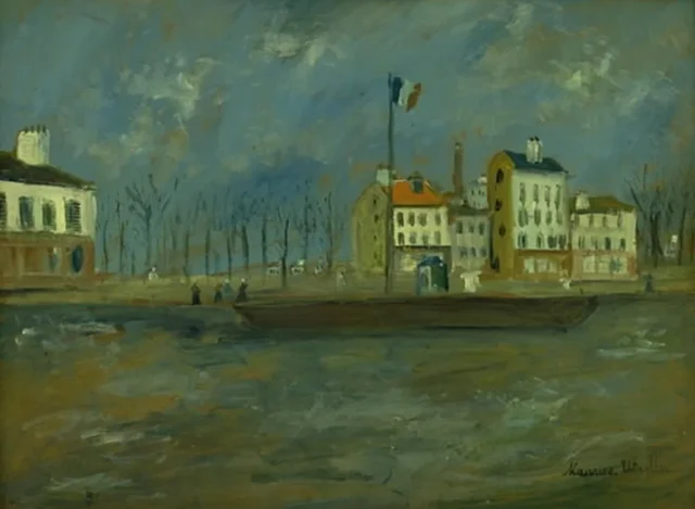 Casas a orillas del agua, Maurice Utrillo