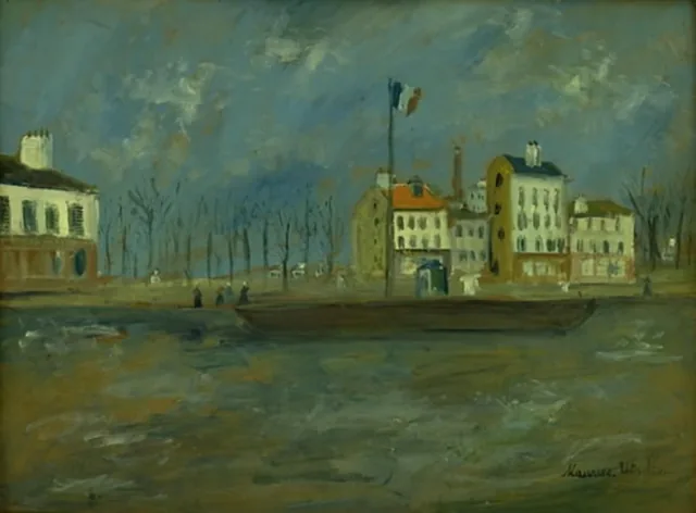 Maisons au bord de l'eau, Maurice Utrillo