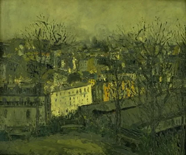 Paris vu du square Saint-Pierre, Maurice Utrillo