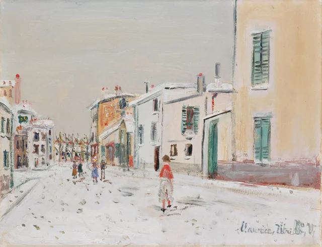 Calle de pueblo bajo la nieve, Maurice Utrillo