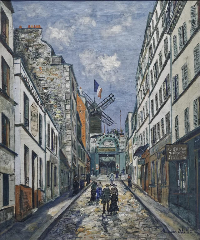 Rue Lepic, le moulin de la Galette, Maurice Utrillo