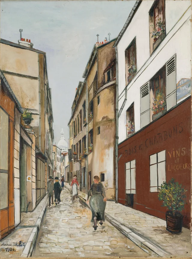 Rue Saint-Rustique à Montmartre, Maurice Utrillo