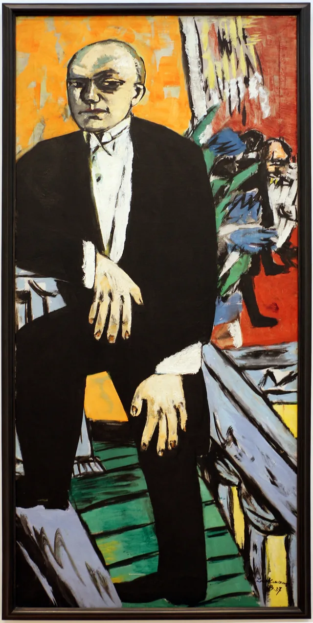 Self-Portrait in Tails, Max Beckmann