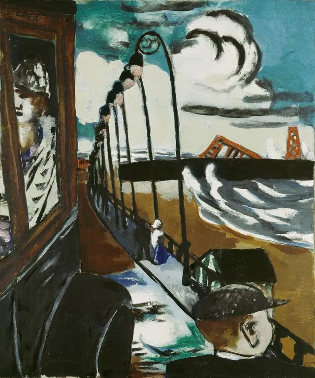 Walk on the Beach at Scheveningen, Max Beckmann
