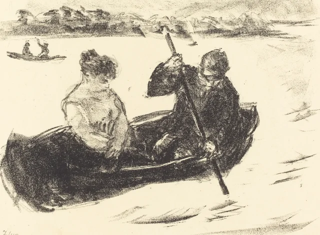 Passeio de canoa, Max Liebermann