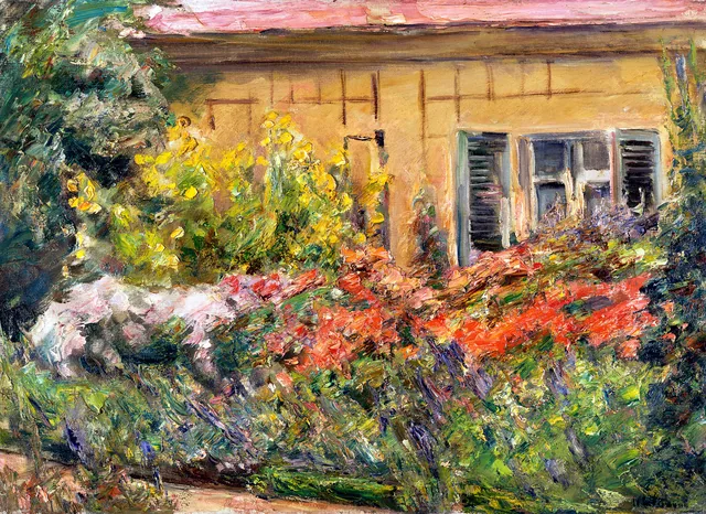 Plantas perenes junto à casa do jardineiro, para o norte, Max Liebermann