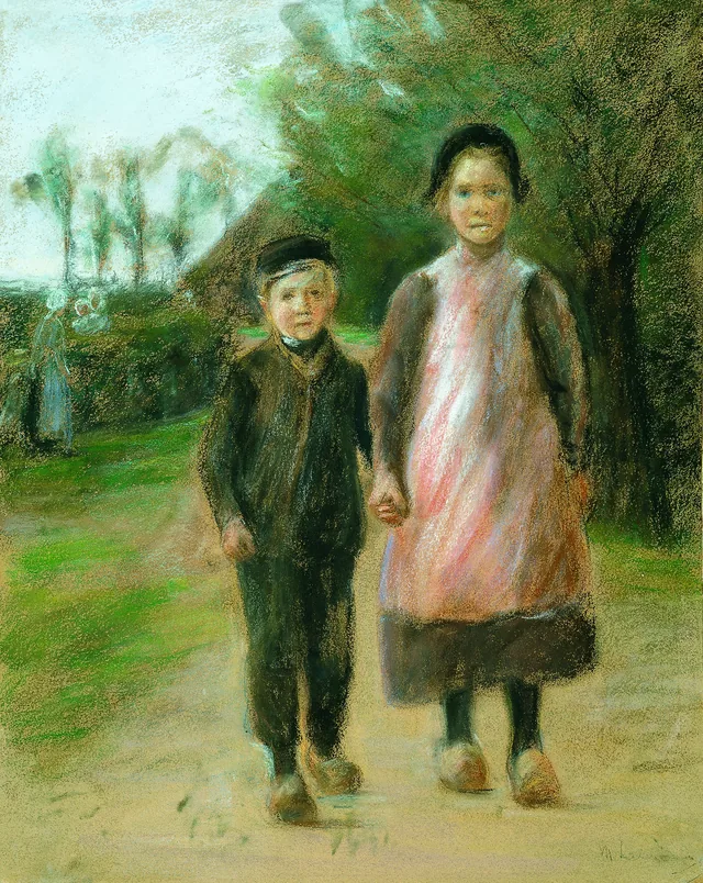 村の通りの少年と少女, マックス・リーバーマン