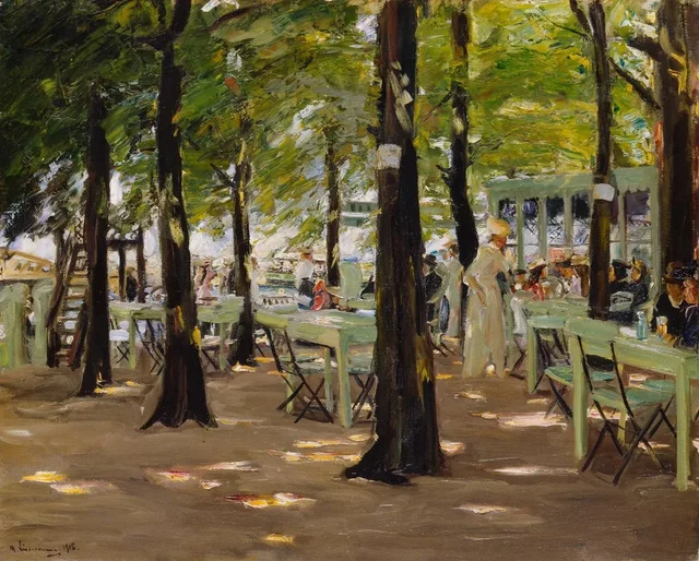 El jardín de cervecería «De Oude Vink» cerca de Leiden