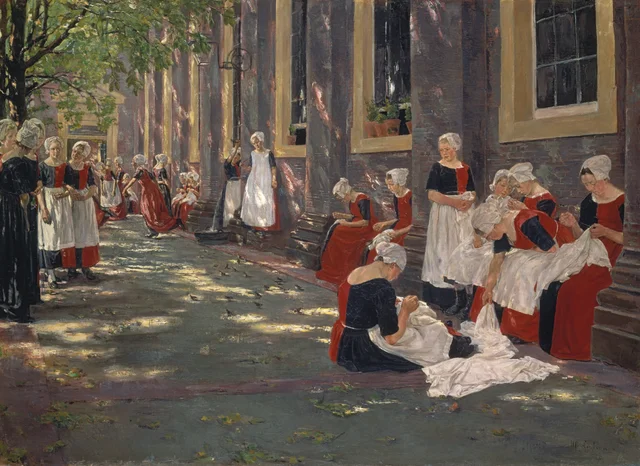 Recreo en el orfanato de Ámsterdam, Max Liebermann