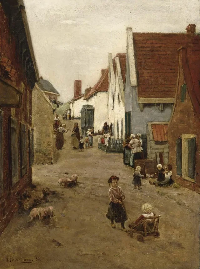 Dutch Village Street, Zandvoort, Max Liebermann