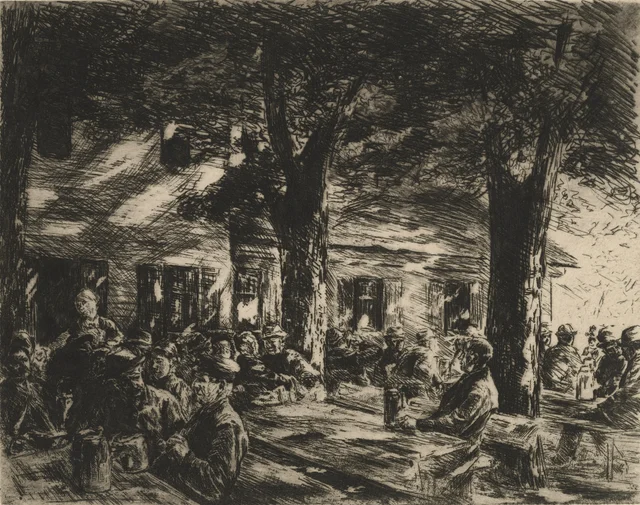 Um jardim de taberna em Rosenheim, Max Liebermann