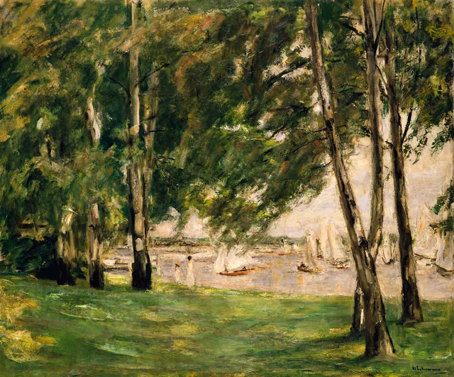 Vista do Wannsee com veleiros, Max Liebermann