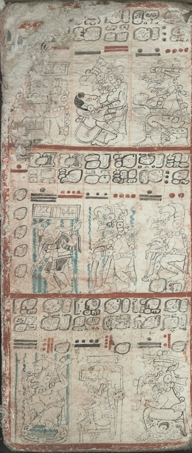 Dresden Codex, page 38: offerings to the rain god