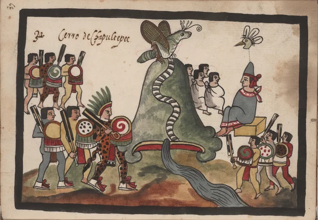 Tovar Codex: the hill of Chapultepec